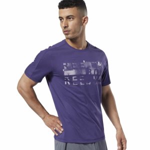 Reebok One Series Training Speedwick T Shirt Herren - Lila - DE 012-EHS